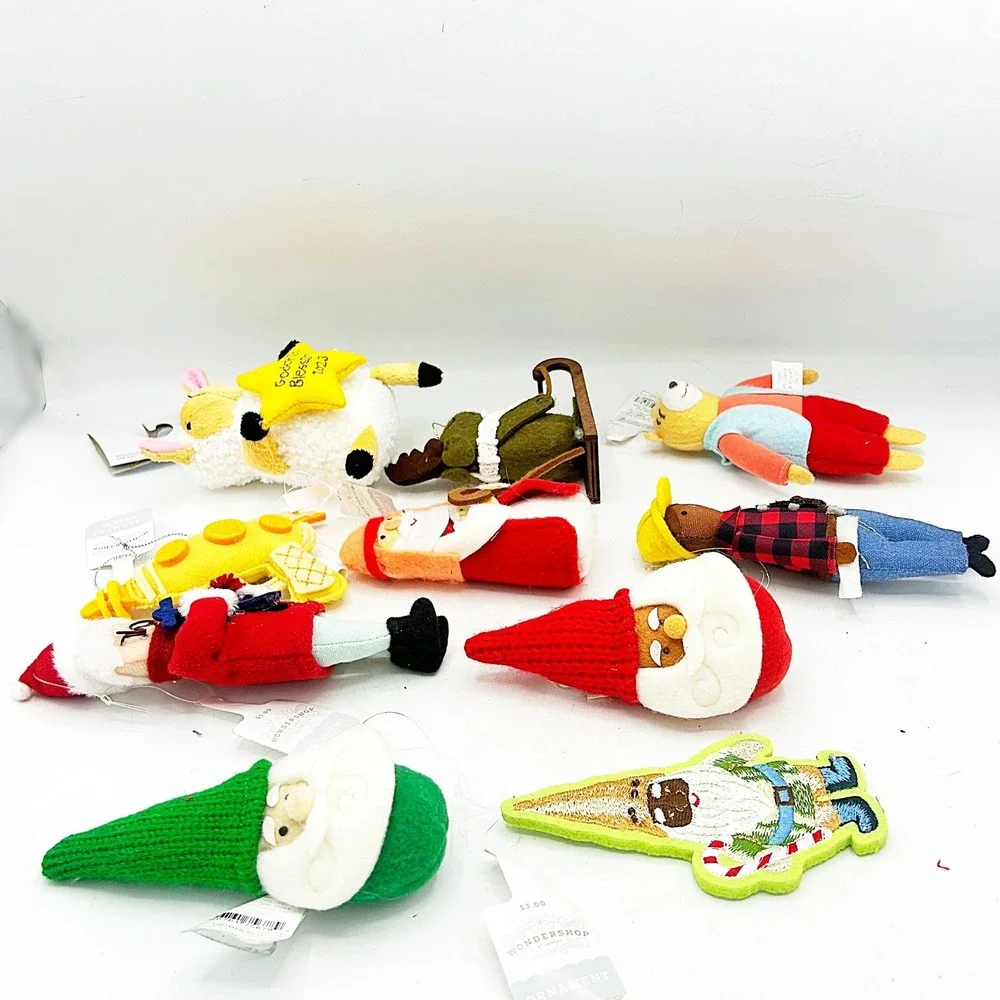 Wondershop Christmas Ornaments Lot of 10‎ NEW Felt Fabric Figures